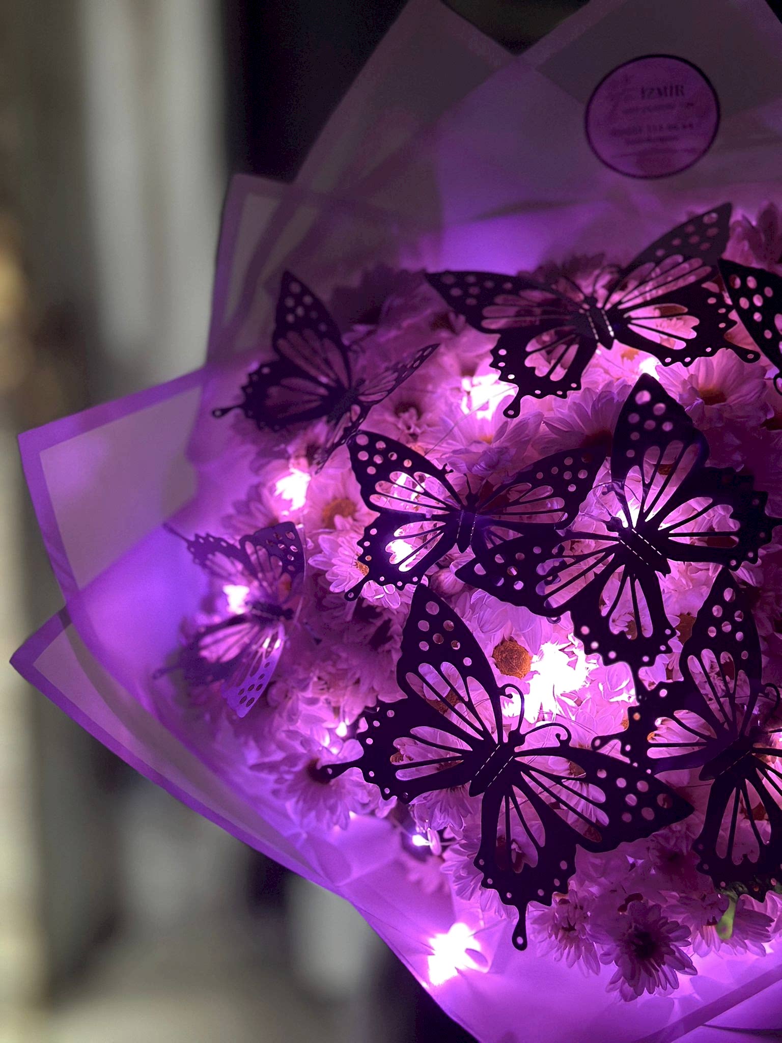 Özel Tasarım Işıklı Papatya Buketi